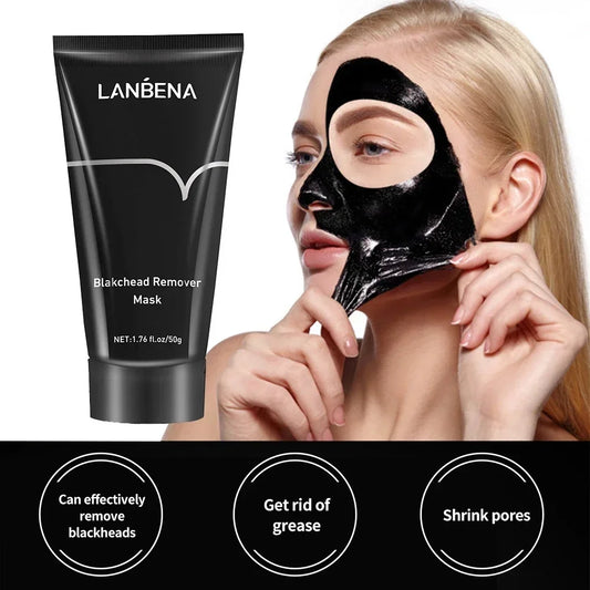 Blackhead Remover Nose Black Mask Face Care Mud Peel off Mask Skin Care 50G
