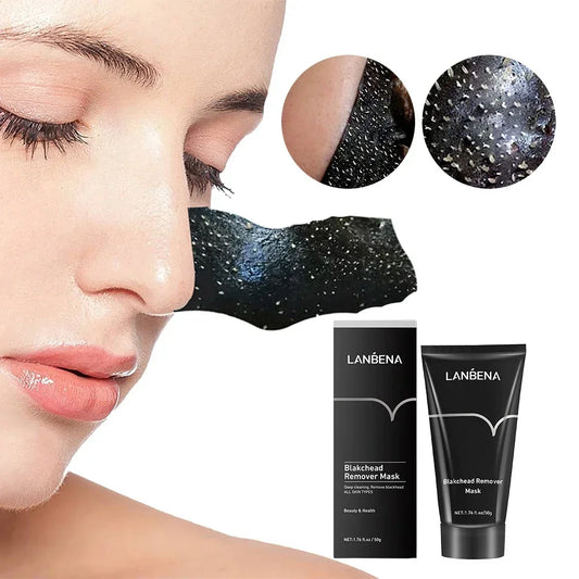 Blackhead Remover Nose Black Mask Face Care Mud Peel off Mask Skin Care 50G